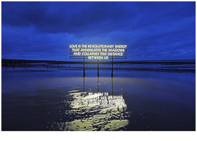ROBERT MONTGOMERY LOVE IS THE REVOLUTIONARY ENERGY PRINT copy