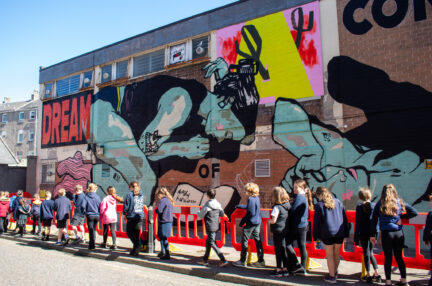 Discover the next generation of “Banksys” as Nuart Aberdeen works by north-east pupils transform the Granite City