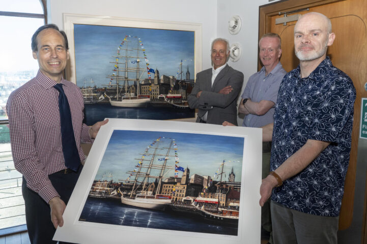 26 07 10 Tall Ships painting on display