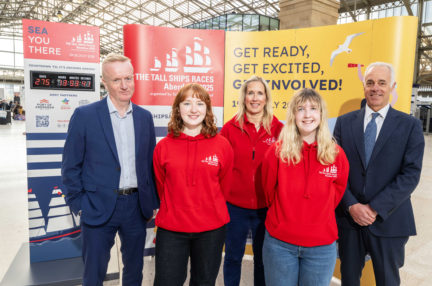 Special clock starts countdown to Tall Ships Races with call to get involved as sail trainees and volunteers