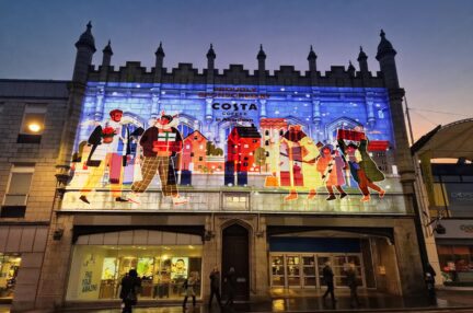 Union Street iconic buildings will be lit up with festive Christmas animations thanks to Aberdeen Inspired and Costa Coffee Aberdeen