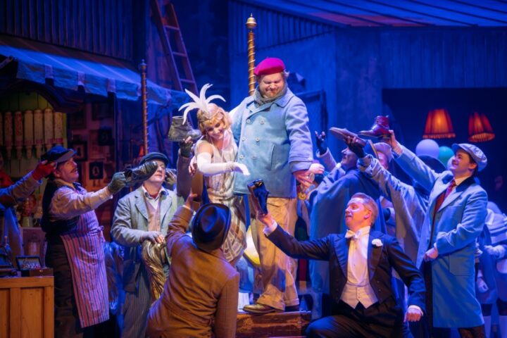 Rhian Lois Musetta and Roland Wood Marcello in La boheme Photo by Mihaela Bodlovic