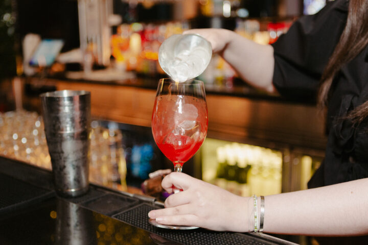 Strawbello Spritz being made in Soul